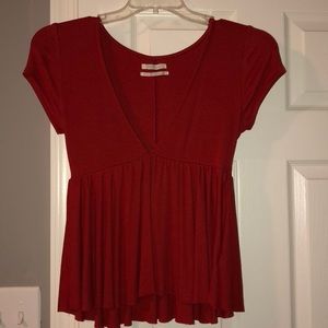Burnt Orange UO Babydoll Top